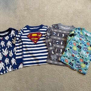 Hanna Andersson Kids Pajama Tops Yeti Superman Penguins Pixar
